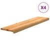 vidaXL trappem&aring;tter 4 stk lysebrun 110x30x2 cm massivt egetr&aelig;