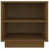 vidaXL sengebord 40x34x40 cm massivt fyrretræ gyldenbrun