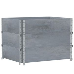 vidaXL pallerammer 3 stk. 80x60 cm massivt fyrretr&aelig; gr&aring;