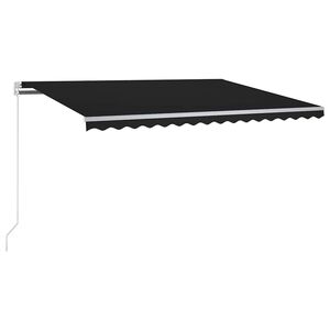 vidaXL markise m. LED + vindsensor 350x250 cm automatisk antracitgr&aring;