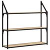 vidaXL v&aelig;greol med 3 hylder 80x21x78,5 cm konstrueret tr&aelig; sonoma-eg
