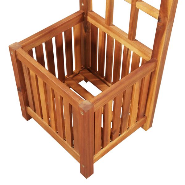 vidaXL rosenbue med plantekasse 180x40x218 cm massivt akacietr&aelig;