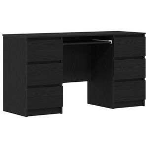 vidaXL Bord Sort eg Konstrueret tr&aelig; 140 x 50 x 76 cm