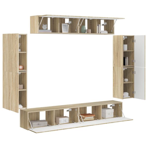 vidaXL TV-skab 8 pcs Sonoma eg