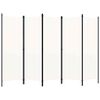 vidaXL 5-panels rumdeler 250 x 180 cm hvid