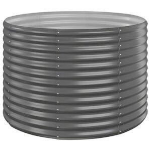 vidaXL plantekrukke 100x100x68 cm galvaniseret st&aring;l gr&aring;