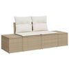 vidaXL Havemøbelsofa Beige 123 x 62 x 69cm polyrattan