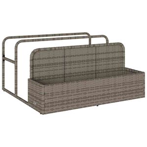 vidaXL float opbevaring ved poolen 110x100x57 cm polyrattan gr&aring;