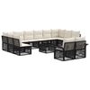 vidaXL Havesofa S&aelig;t 13 stk. Sort polyrattan