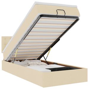 vidaXL osmannisk sengeramme med madras 80x200 cm stof cremefarvet