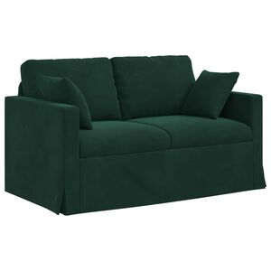 vidaXL Sofa M&oslash;rkegr&oslash;n 138 x 78 x 80 cm Fl&oslash;jl
