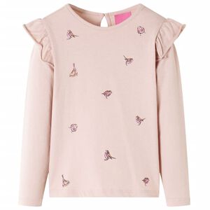 vidaXL Lang&aelig;rmet T-shirt til b&oslash;rn str. 92 lyser&oslash;d