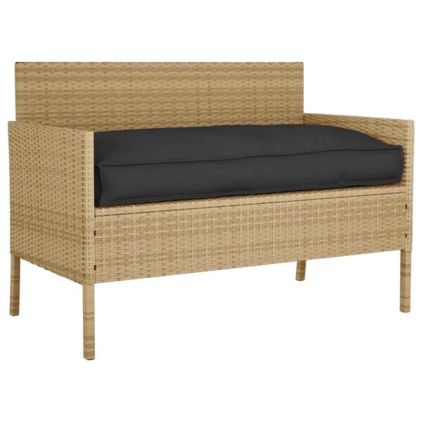 vidaXL Pude Sort 120 x 60 x 12 cm Oxford stof