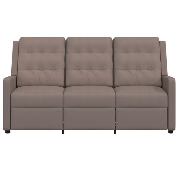 vidaXL 3-personers massagestol stof gråbrun