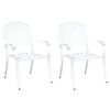 vidaXL Have Stol 2 stk. Hvid Aluminium
