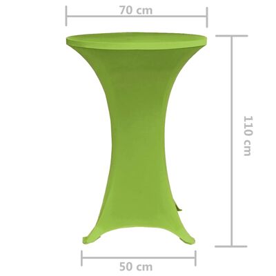 vidaXL Strækbart bordovertræk 2 stk. 70 cm grøn