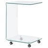 vidaXL sofabord 45 x 40 x 63 cm h&aelig;rdet glas transparent