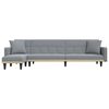vidaXL L-formet sovesofa 275x140x70 cm stof lysegr&aring;