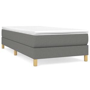 vidaXL Boxspring sengeramme M&oslash;rkegr&aring; 80x200 cm Stof