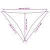 vidaXL solsejl 4x4x5,8 m 160 g/m&sup2; trekantet HDPE lysegr&aring;