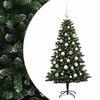 vidaXL Kunstig juletr&aelig; med kugler 150 cm 150 LED'er Varm hvid