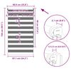 vidaXL rullegardin zebradesign sort 90 x 150 cm