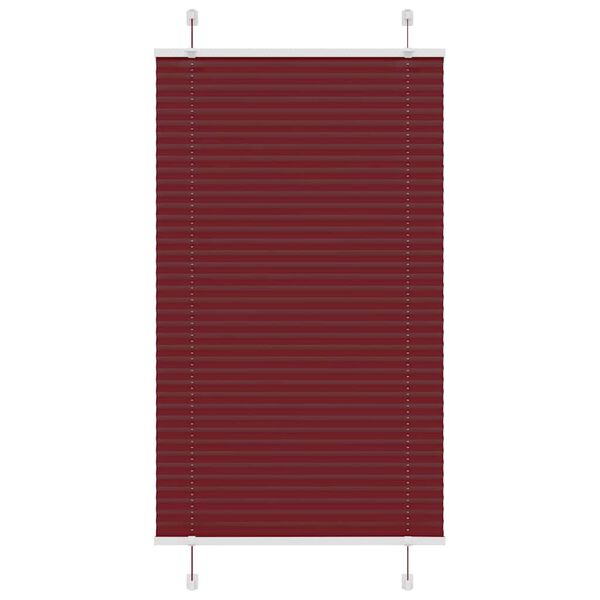 vidaXL Pliss&eacute;gardin Bordeauxr&oslash;d 70x100 cm Stofbredde 69,4 cm Polyester