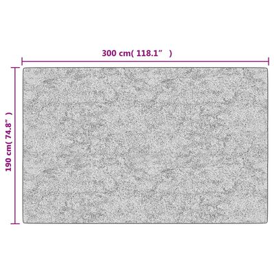 vidaXL gulvtæppe 190x300 cm skridsikkert og vaskbart sort og hvid