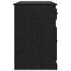 vidaXL Skrivebord med skab Sort eg 154,5 x 50 x 75 cm Konstrueret tr&aelig;