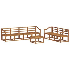 vidaXL Udend&oslash;rs sofagruppe 8 pcs Naturfarvet Massivt Akacietr&aelig;