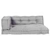 vidaXL Palle Sofa Pude 3 pcs Gr&aring; 120 x 80 x 38 cm Stof