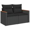 vidaXL Havesofa S&aelig;t 12 pcs Sort polyrattan