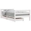 vidaXL sengeramme til juniorseng m. skuffer 80x160 cm massivt fyr hvid