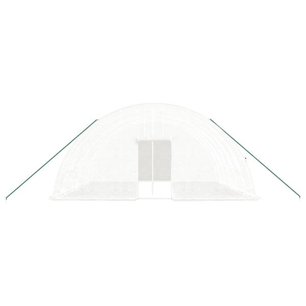 vidaXL drivhus med st&aring;lstel 36 m&sup2; 6x6x2,85 m hvid