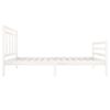 vidaXL sengeramme 90x200 cm massivt træ hvid