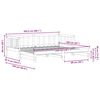 vidaXL Utrækkelig Dag-seng Voks brun 203.5 x 164 x 66 cm