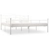 vidaXL sengestel 200x200 cm metal hvid