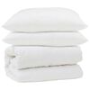 vidaXL Dynebetr&aelig;k S&aelig;t med pude 3 stk. Hvid Microfiber