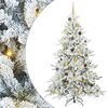 vidaXL Kunstigt Hinged Juletr&aelig; med 300 LED'er Hvid 210 cm PVC og St&aring;l