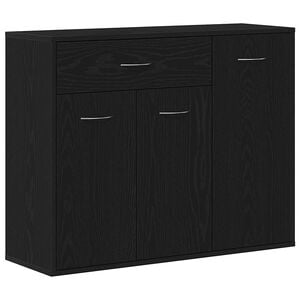 vidaXL sk&aelig;nk sort egetr&aelig; 88x30x70 cm konstrueret tr&aelig;