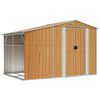 vidaXL haveskur 277x192,5x179 cm galvaniseret st&aring;l lysebrun