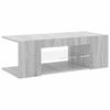 vidaXL tv-bord med LED-lys 90x39x30 cm gr&aring; sonoma-eg
