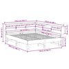 vidaXL seng med reol uden madras 160x200cm massivt fyrretr&aelig; gyldenbrun