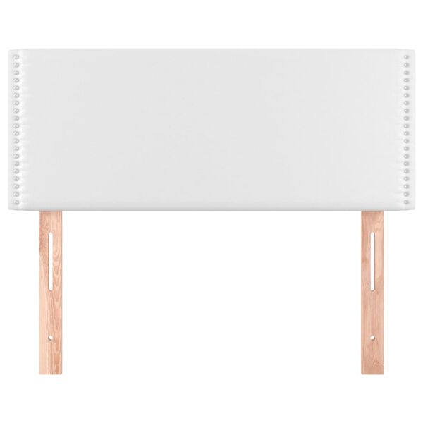 vidaXL sengegavl 80x5x78/88 cm kunstlæder hvid