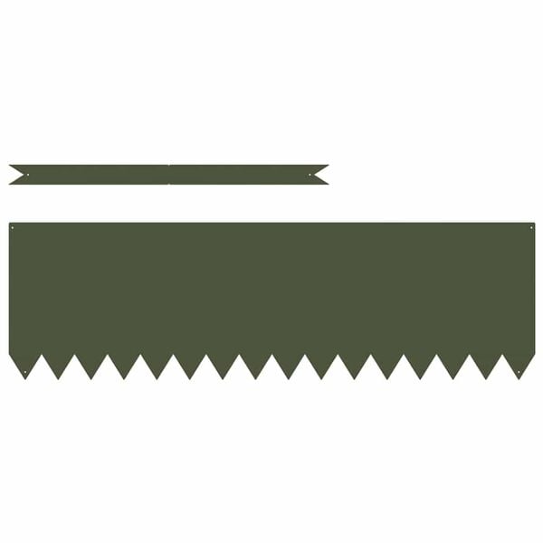 vidaXL Pl&aelig;nekant 50 pcs Oliven gr&oslash;n 100 x 0.05 x 20 cm Koldvalset St&aring;l