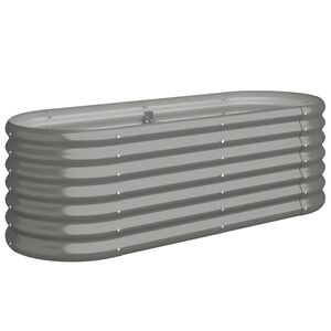 vidaXL plantekasse 114x40x36 cm galvaniseret st&aring;l gr&aring;