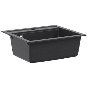 vidaXL K&oslash;kkenvask med 1 kumme Granit 60 x 51 x 30,5 cm Grafitgr&aring;