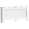 vidaXL Radiatorcover Hvid h&oslash;jglans 172 x 19 x 81,5 cm Konstrueret tr&aelig;
