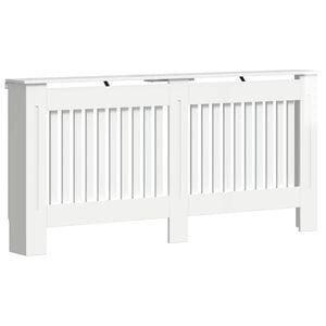 vidaXL Radiatorcover Hvid h&oslash;jglans 172 x 19 x 81,5 cm Konstrueret tr&aelig;
