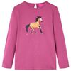 Lang&aelig;rmet T-shirt til b&oslash;rn str. 104 cm pink
